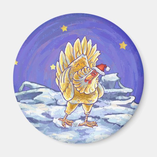 Hühnerweihnachten Magnet (Vorne)