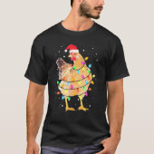 Hühnerweihnachtliche Lights Hühnchen Lover Ugly Sw T-Shirt (Vorderseite)