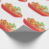 Hühnerwein Geschenkpapier (Ecke)