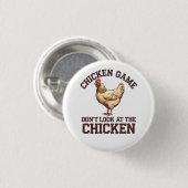 Hühnerwild sieht sich nicht das Huhn an Button (Vorne & Hinten)