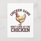 Hühnerwild sieht sich nicht das Huhn an Einladungspostkarte (Vorderseite)