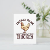 Hühnerwild sieht sich nicht das Huhn an Einladungspostkarte (Stehend Vorderseite)