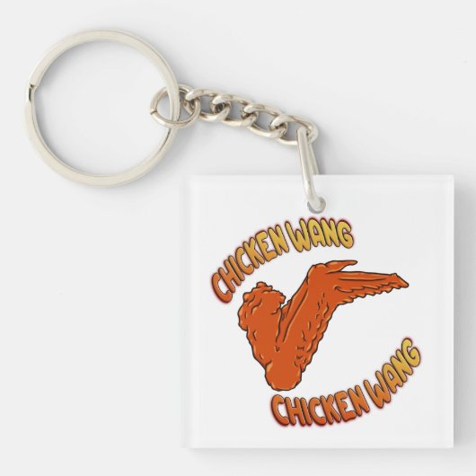 Hühnerwing Akryllischer Schlüsselanhänger (Vorderseite)