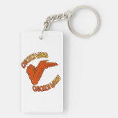 Hühnerwing Akryllischer Schlüsselanhänger (Rückseite)