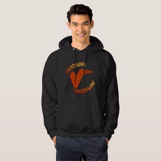 Hühnerwing Männergrundhemd Hoodie (Vorne ganz)