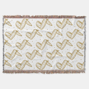 Hühnerwings auf Polka Dot Hintergrund Decke