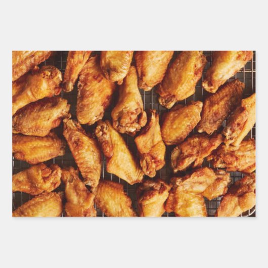 Hühnerwings Geschenkpapier Set (Vorderseite)