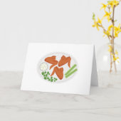 Hühnerwings Karte (Gelbe Blume)