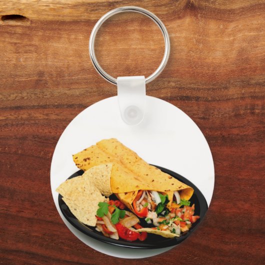 Hühnerwrap Schlüsselanhänger (Vorderseite)