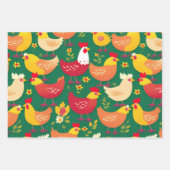 Hühnerwrapping Paper Set Efforeless Gift Wrappin Geschenkpapier Set (Vorderseite 2)