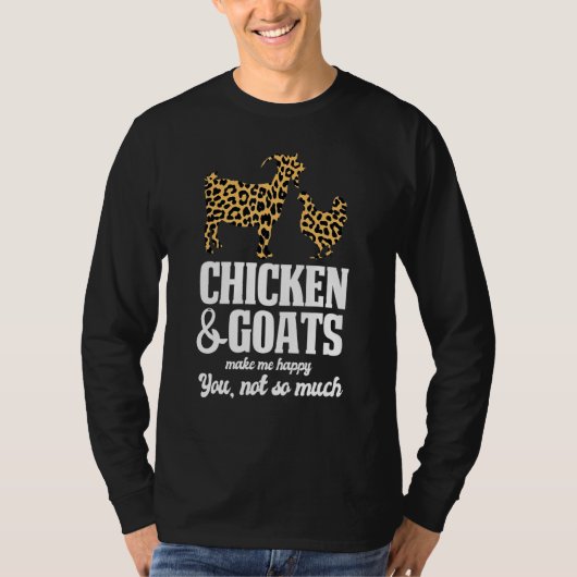 Hühnerziegen machen mich glücklich T-Shirt (Vorderseite)
