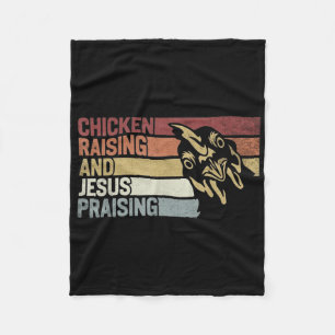Hühnerzucht und -amp; Jesus lobt Christlich weit Fleecedecke