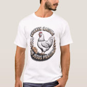 Hühnerzucht und Jesus-Lob - Christlich T-Shirt (Vorderseite)