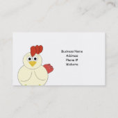 Hühnerzucht Visitenkarte (Rückseite)