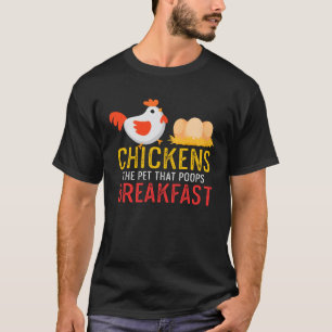 Hühnerzüchter Das Haustier, das Frühstück Huhn aus T-Shirt