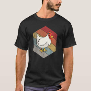 Hühnerzüchter Geometrisch Abgenutzt Vintage Retro  T-Shirt