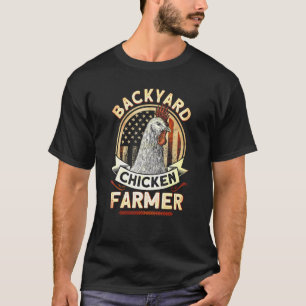 Hühnerzüchter im Hinterhof 4. Juli USA-Flagge T-Shirt