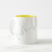 Huhnfüße Zweifarbige Tasse (Vorderseite Links)