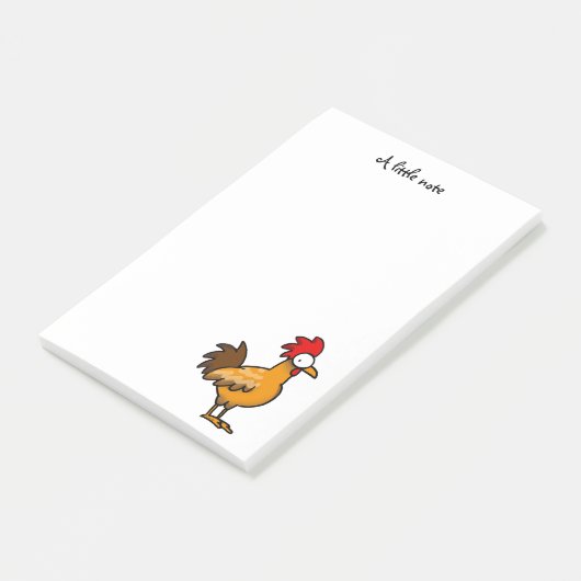 Huhnhahn des lustigen Bauernhofes Post-it Klebezettel (angewinkelt)