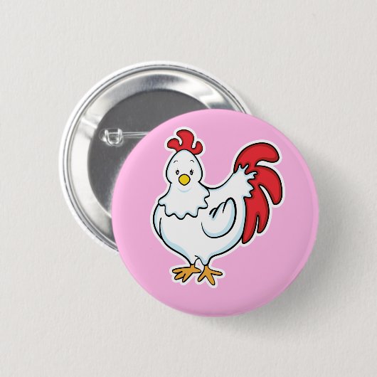 Huhnknopf Button (Vorne & Hinten)