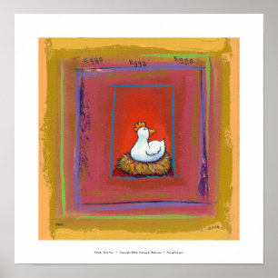 Huhnkunsthenne, die bunte Malerei des Eispaßes Poster