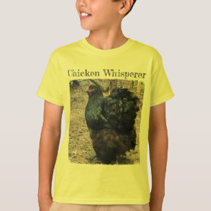 HuhnWhisperer mit schwarzer Cochin-Henne T-Shirt
