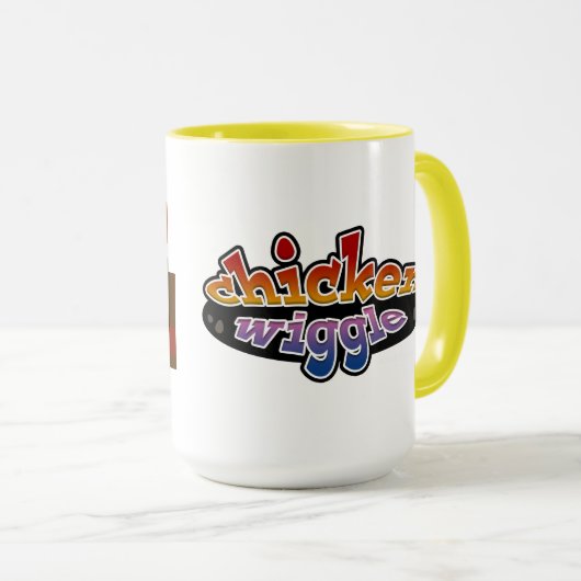 HuhnWiggle Tasse (VorderseiteRechts)