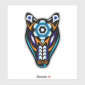 Huichol Bear Mask Aufkleber (Blatt)