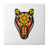 Huichol Bear Mask Fliese (Vorderseite)