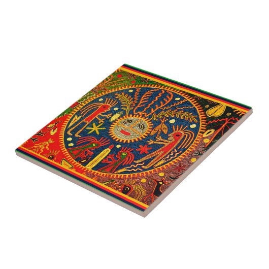 Huichol Fertility Ritual Fliese (Seite)