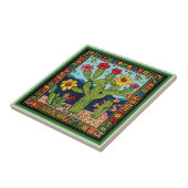 Huichol Loteria Keramik Tile: El Nopal Keramik Til Fliese (Seite)
