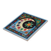 Huichol Loteria Keramik Tile: La Luna Keramik Tile Fliese (Seite)