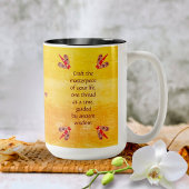 Huichol Mexikanische Kunst Bohemisch farbenfroh Zweifarbige Tasse