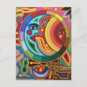 Huichol String Art aus Mexiko Postkarte (Vorderseite)