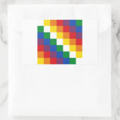Huipala/Wipala Flag. Andean Qulla Suyu. Bolivien Rechteckiger Aufkleber (Tasche)