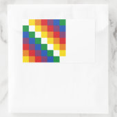 Huipala/Wipala Flag. Andean Qulla Suyu. Bolivien Rechteckiger Aufkleber (Tasche)