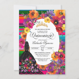 Huipil Floral mexikanische Stickerei Gown Quincean Einladung