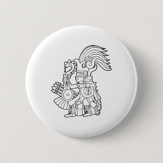 Huitzilopochtli Aztec God Aztec Mythology Mayan Su Button (Vorderseite)