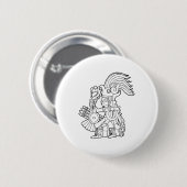 Huitzilopochtli Aztec God Aztec Mythology Mayan Su Button (Vorne & Hinten)