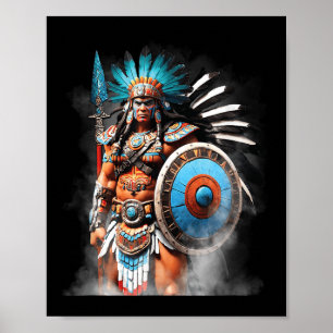 Huitzilopochtli Aztec Sun and War God Tenochtitlan Poster