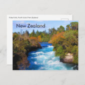 Huka Falls, New Zealand Postcard Postkarte (Vorne/Hinten)