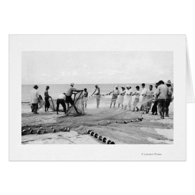 Hukilau Nets men Fischen Hawaii Surf Fotografie (Vorderseite (Horizontal))