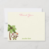 Hula-Affe Danke-Karte Dankeskarte (Vorderseite)