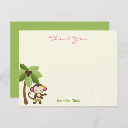 Hula-Affe Danke-Karte Dankeskarte (Vorne/Hinten)