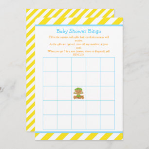 Hula African American Boy Baby Shower Bingo Einladung