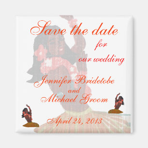 Hula Aloha tropische Hochzeit Magnet