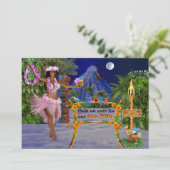 Hula an vorbei zu unserem Luau Party Einladung (Stehend Vorderseite)