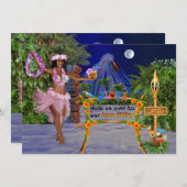 Hula an vorbei zu unserem Luau Party Einladung (Vorne/Hinten)