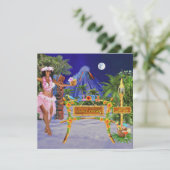 Hula auf dem Weg zu unserem Luau-Party Einladung (Stehend Vorderseite)