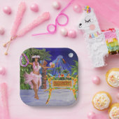 Hula auf dem Weg zu unserem Luau-Party Pappteller (Party)